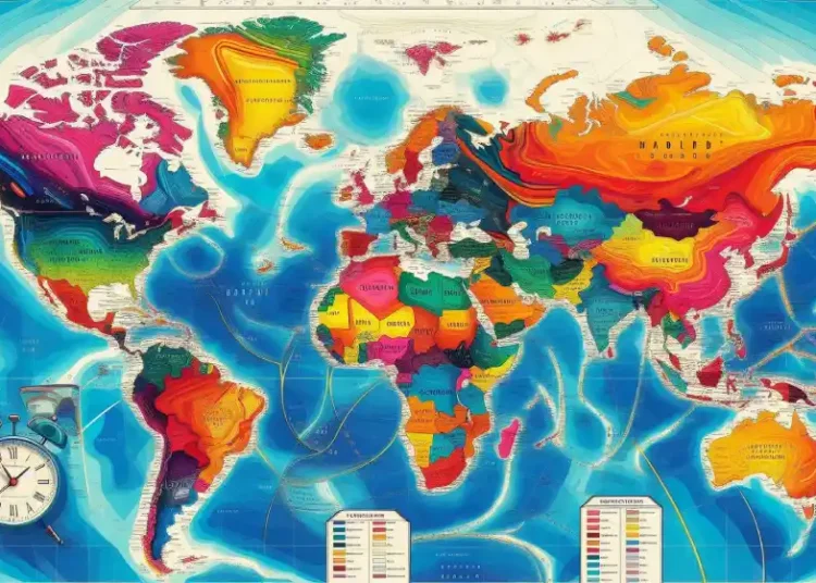 Which country has the most time zones in the world? (including territories)
